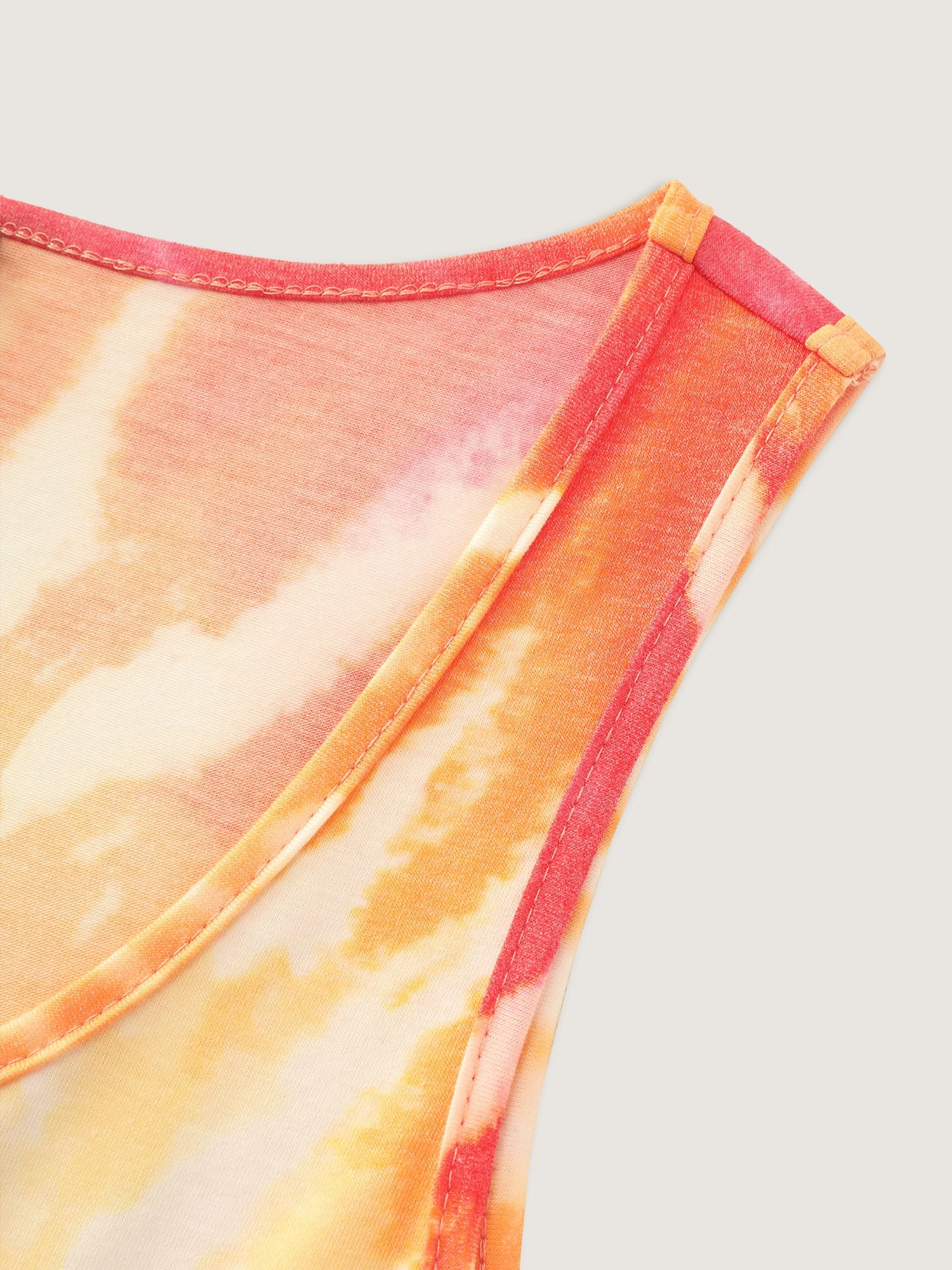 Stretchy Tie-Dye Effect Sleeveless Mini Knit Dress