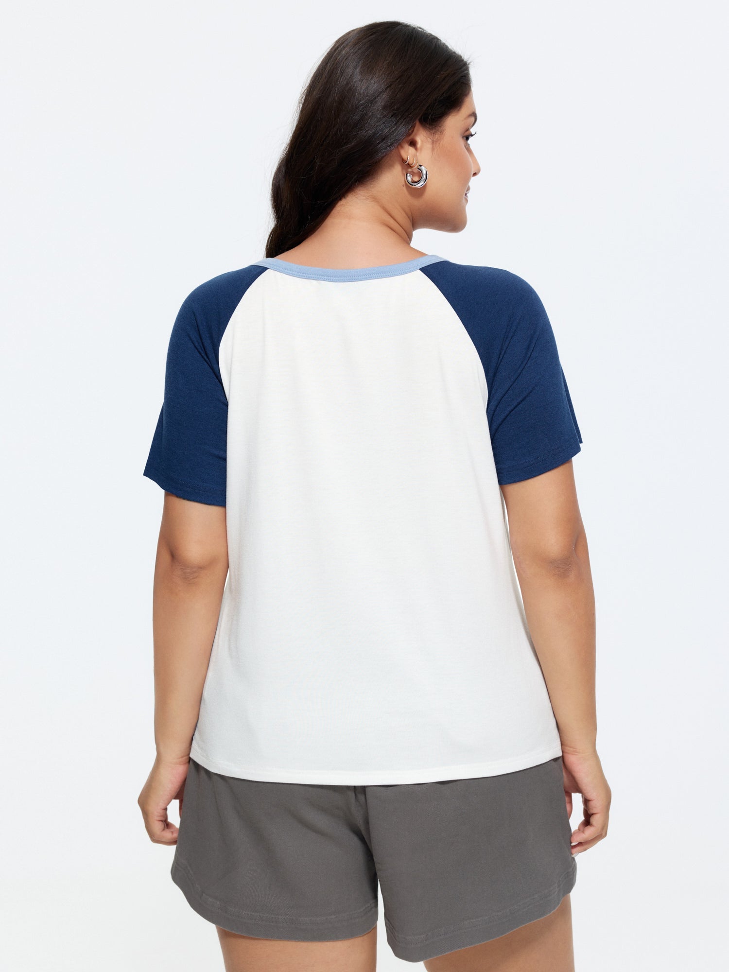 Yacht Print Color Contrast T-Shirt