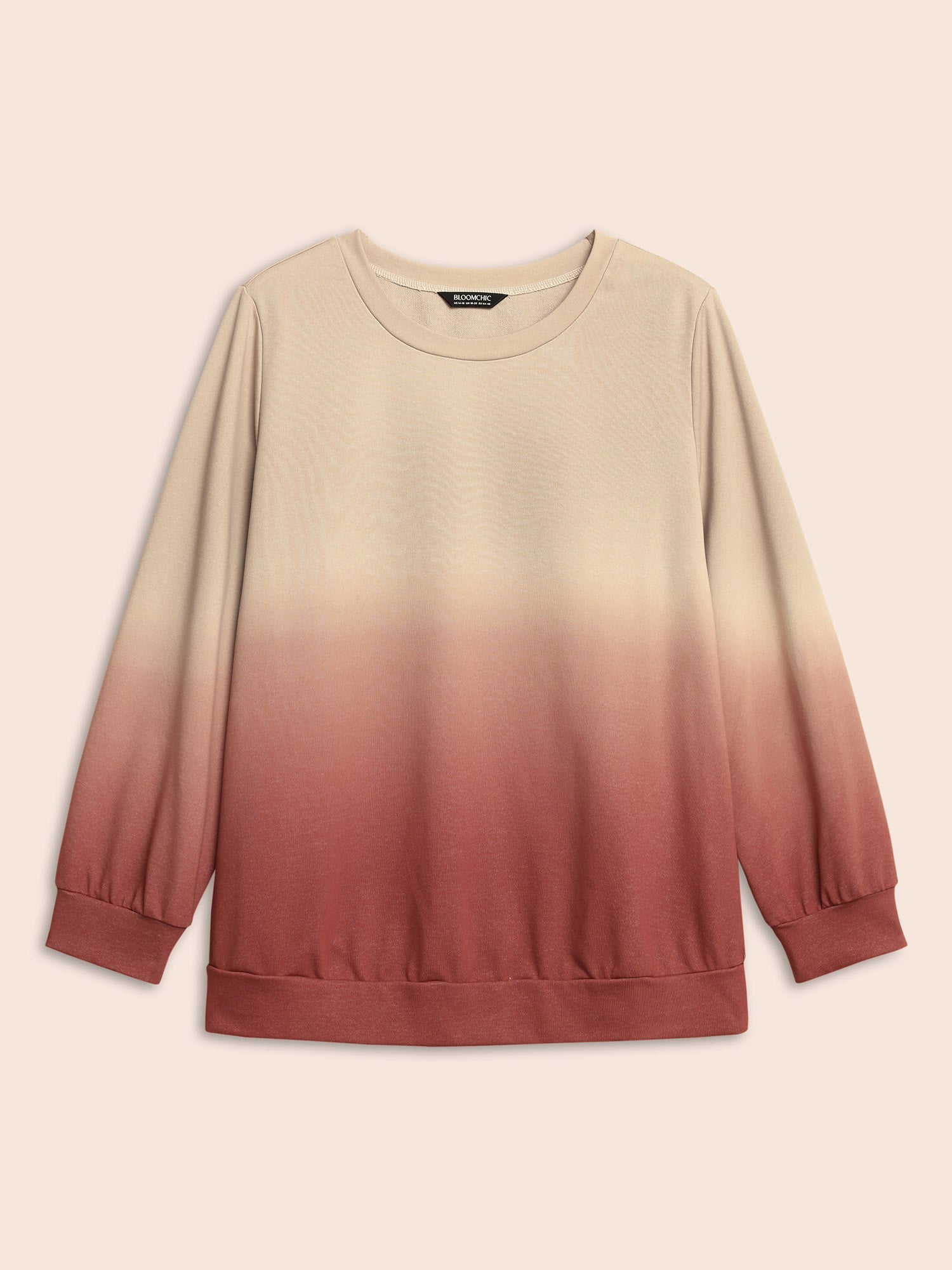 Gradient Dyeing Round Neck Sweatshirt