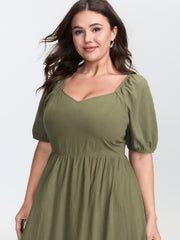 Pure Cotton Sweetheart Neckline Maxi Dress