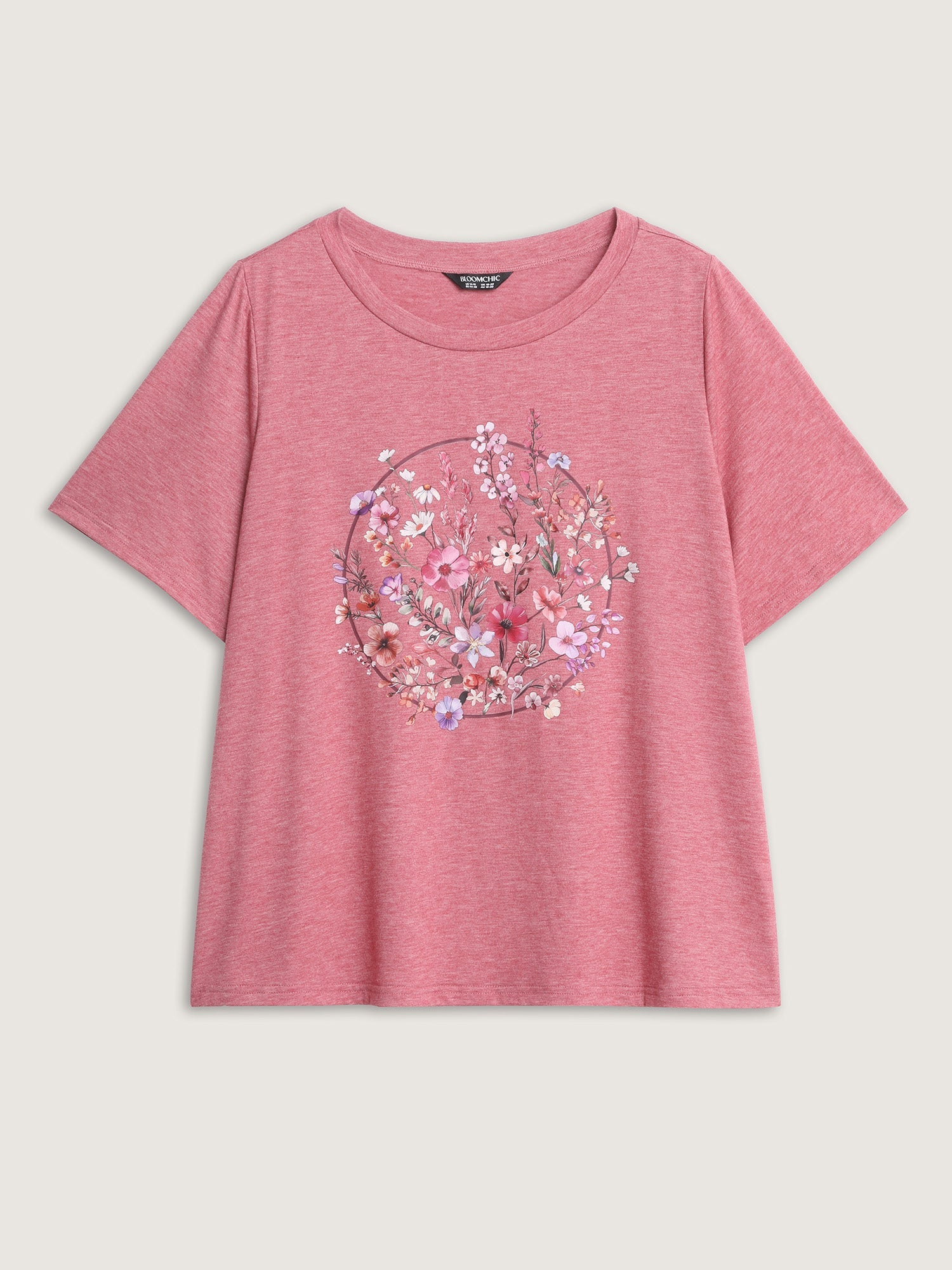 Supersoft Floral Print Round Neck T-Shirt