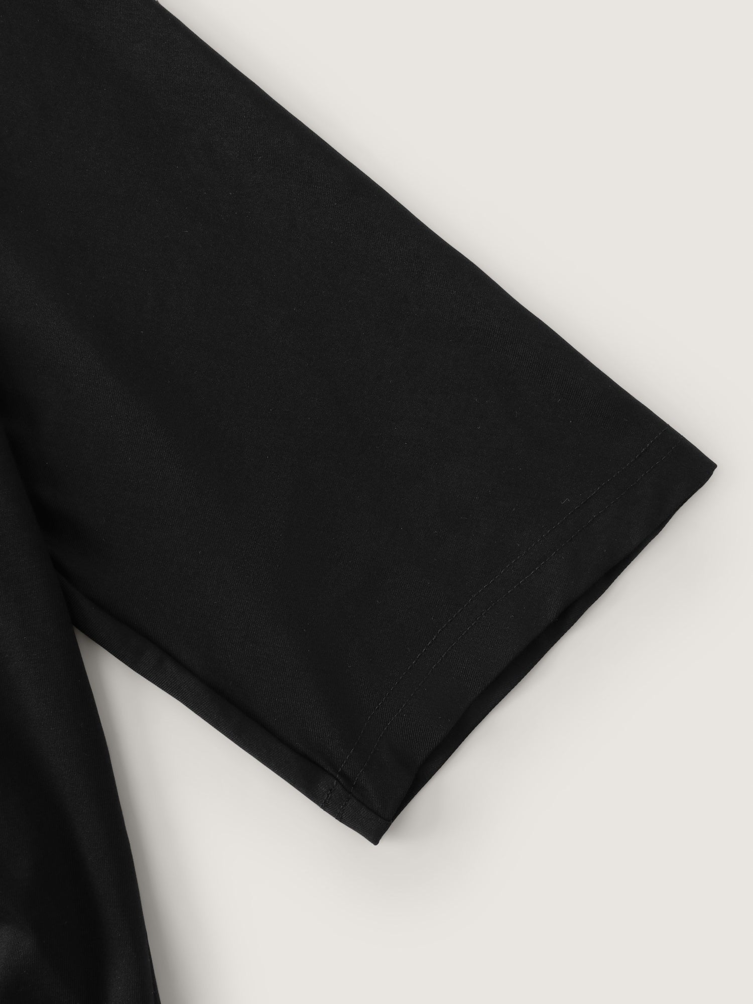 Cotton Back Cut-Out Plain T-Shirt