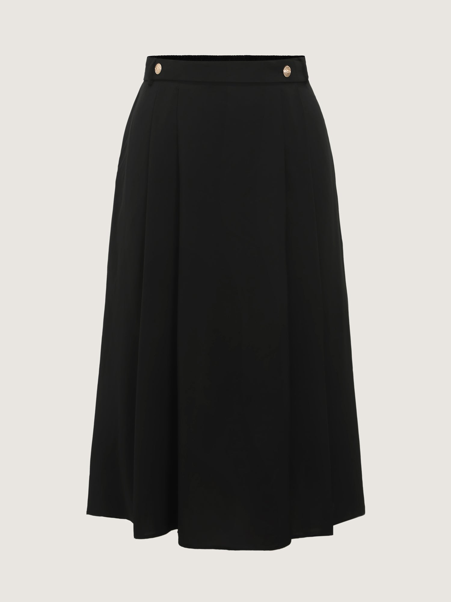 Waist Beaded Pleated Flowy Maxi Skirt