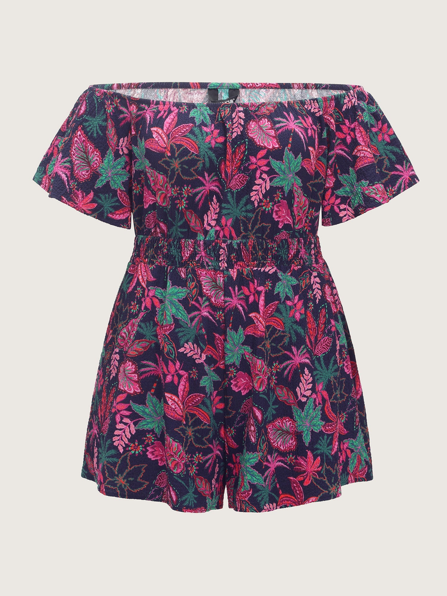 Floral Print Ruffled Off-Shoulder Romper