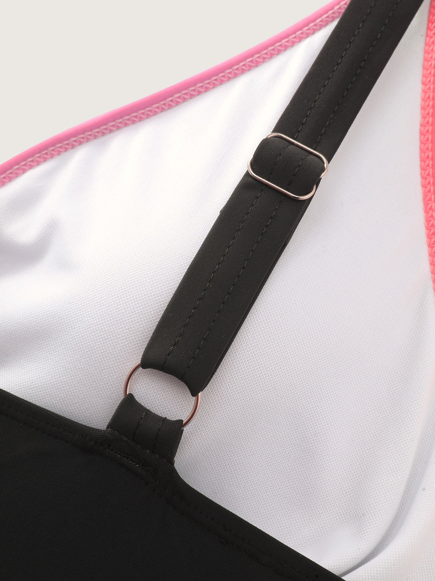 Color Contrast Stretchy Bikini Top