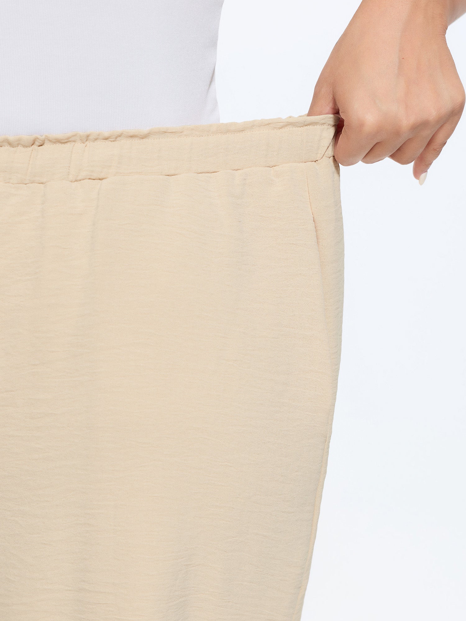 Supersoft Sheer Lace Ruffled Hem Pants