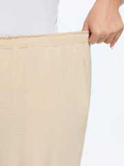 Supersoft Sheer Lace Ruffled Hem Pants