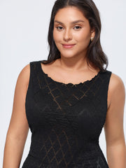 Textured Hollowed-Out Tank Top