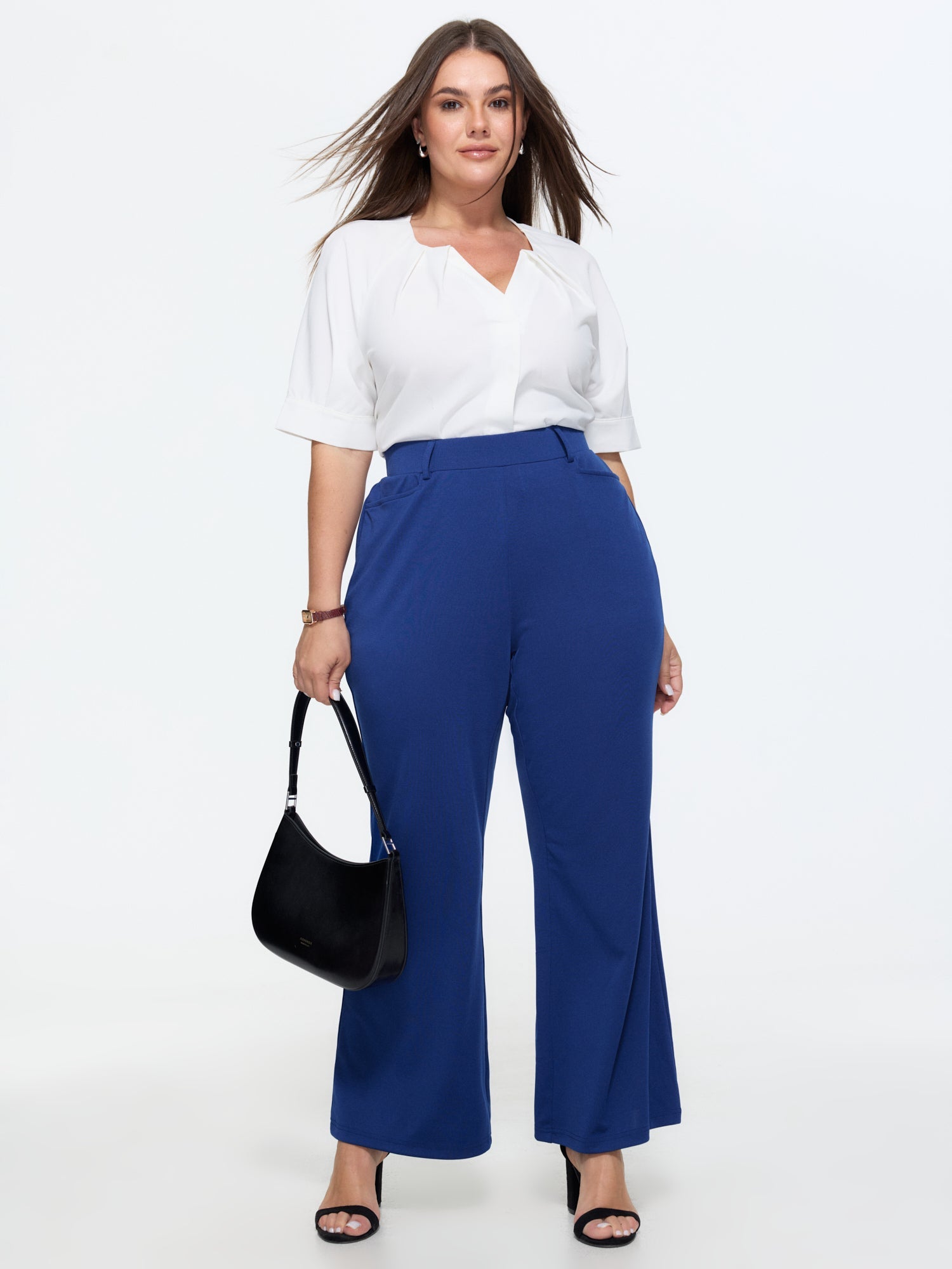 Stretchy Solid Pull-On Pants