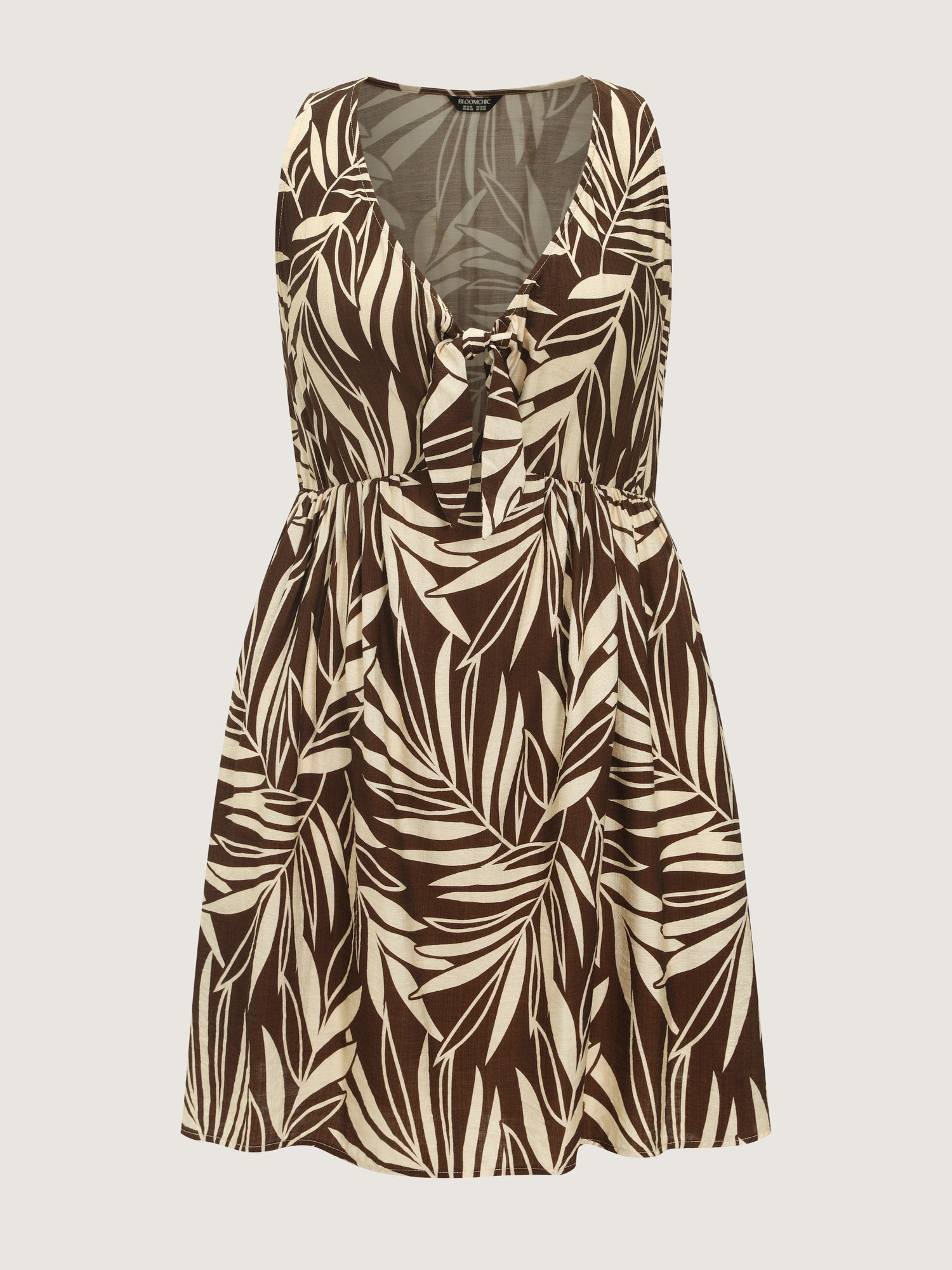 Tropical Print Cut-Out Mini Dress
