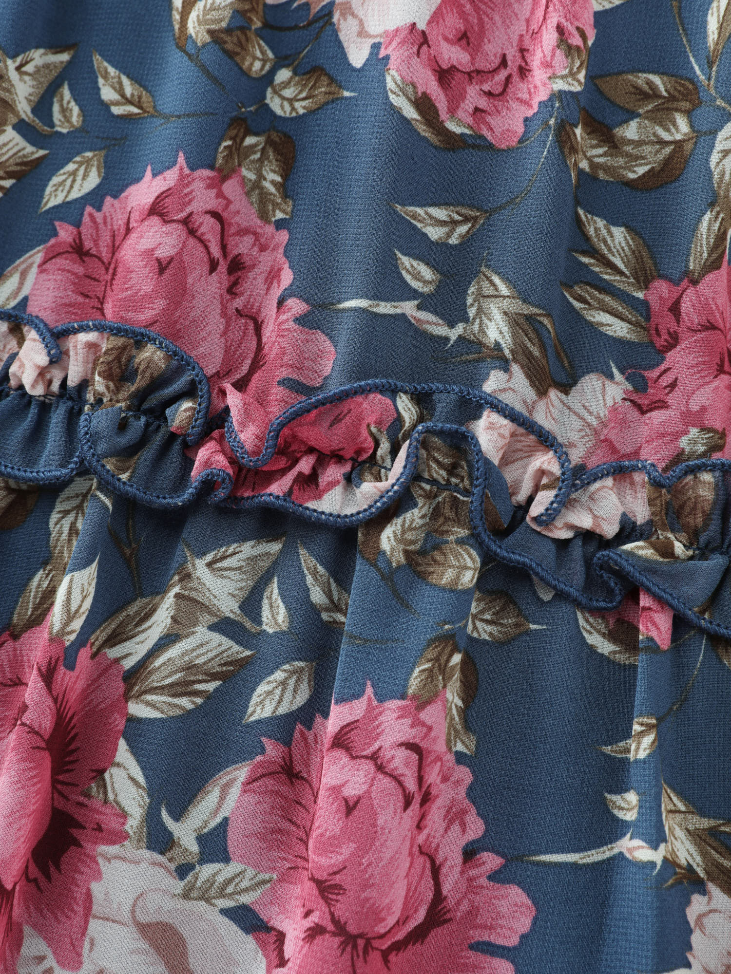 Floral Print Mesh Ruffled Maxi Dress