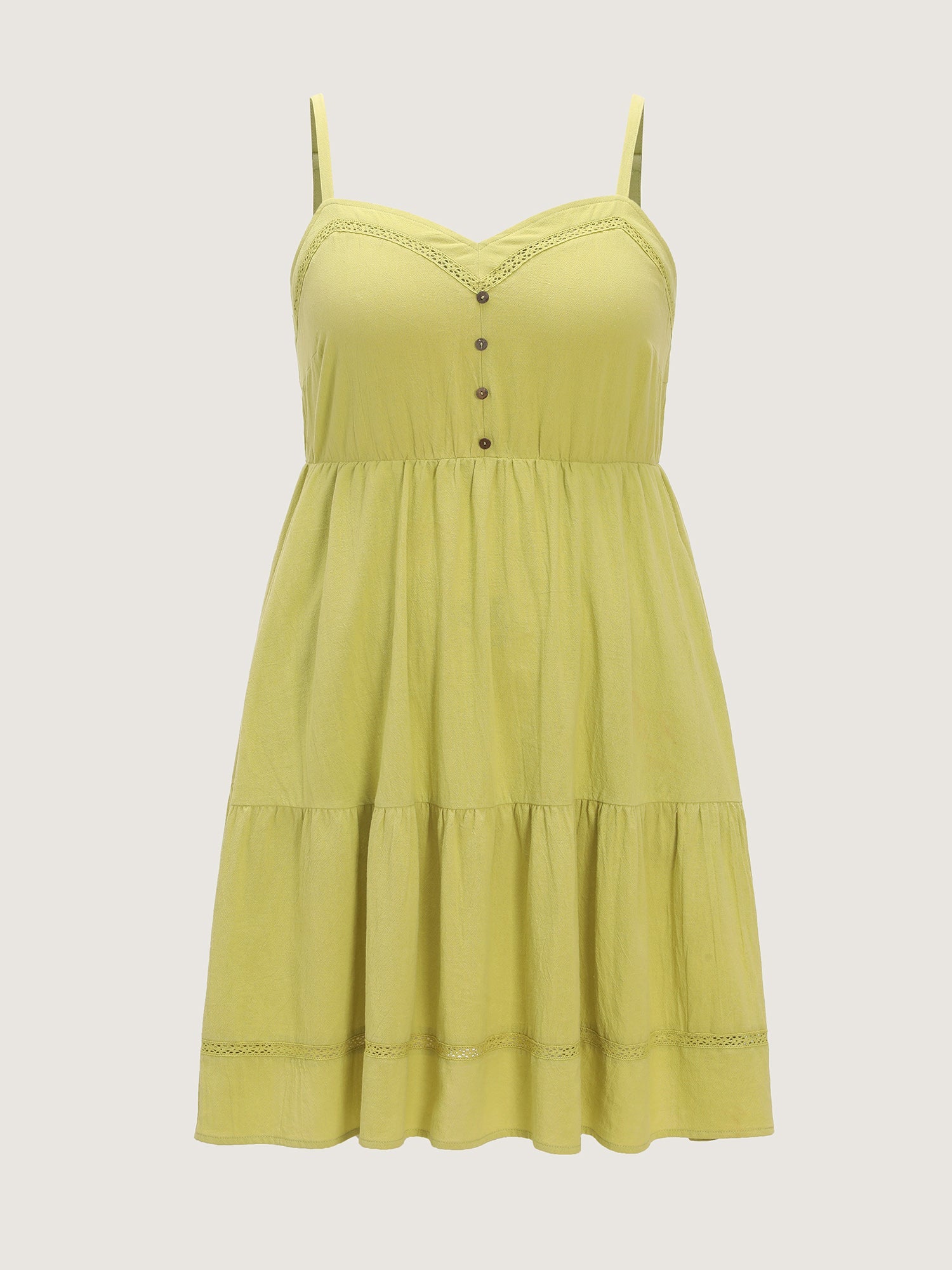 Cotton Sweetheart Neckline Tiered Sleeveless Mini Dress