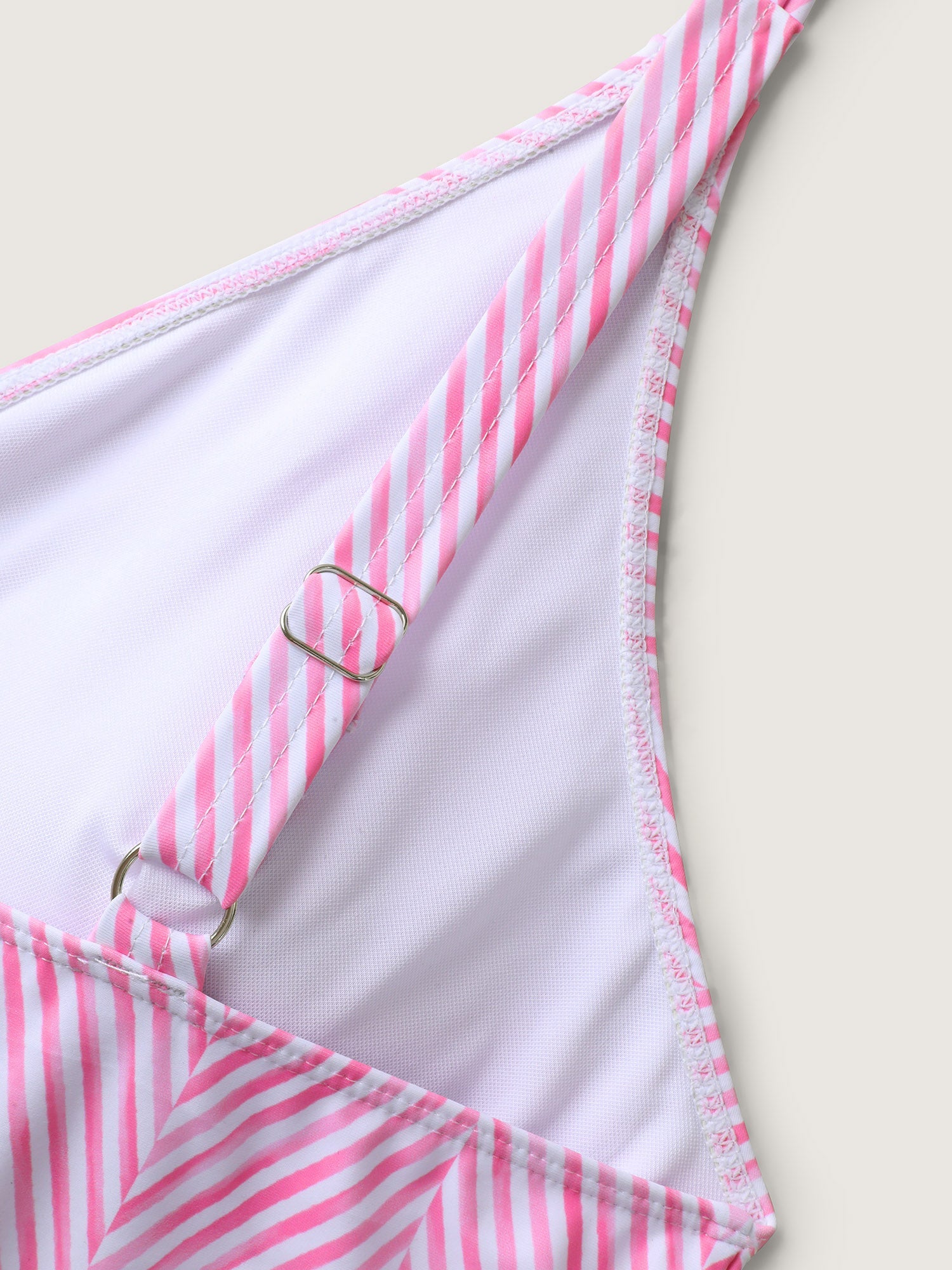 Anti-Float Ties Stripes Swim Dress