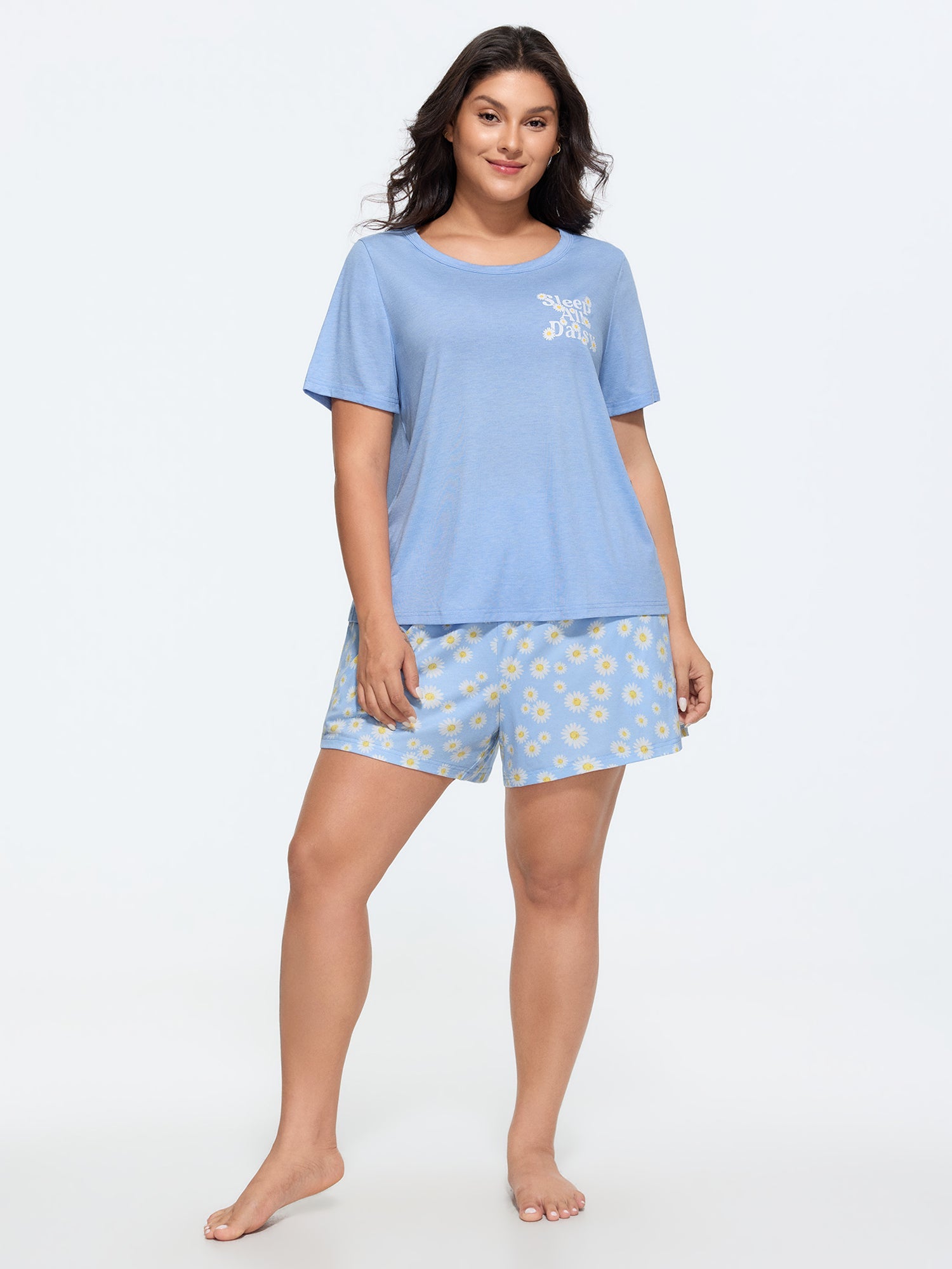 Supersoft Floral Print Color Contrast Pajama Set