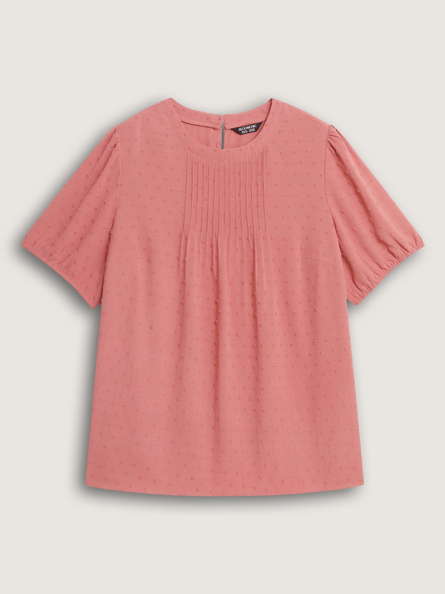 Textured Dots Pleated Blouse