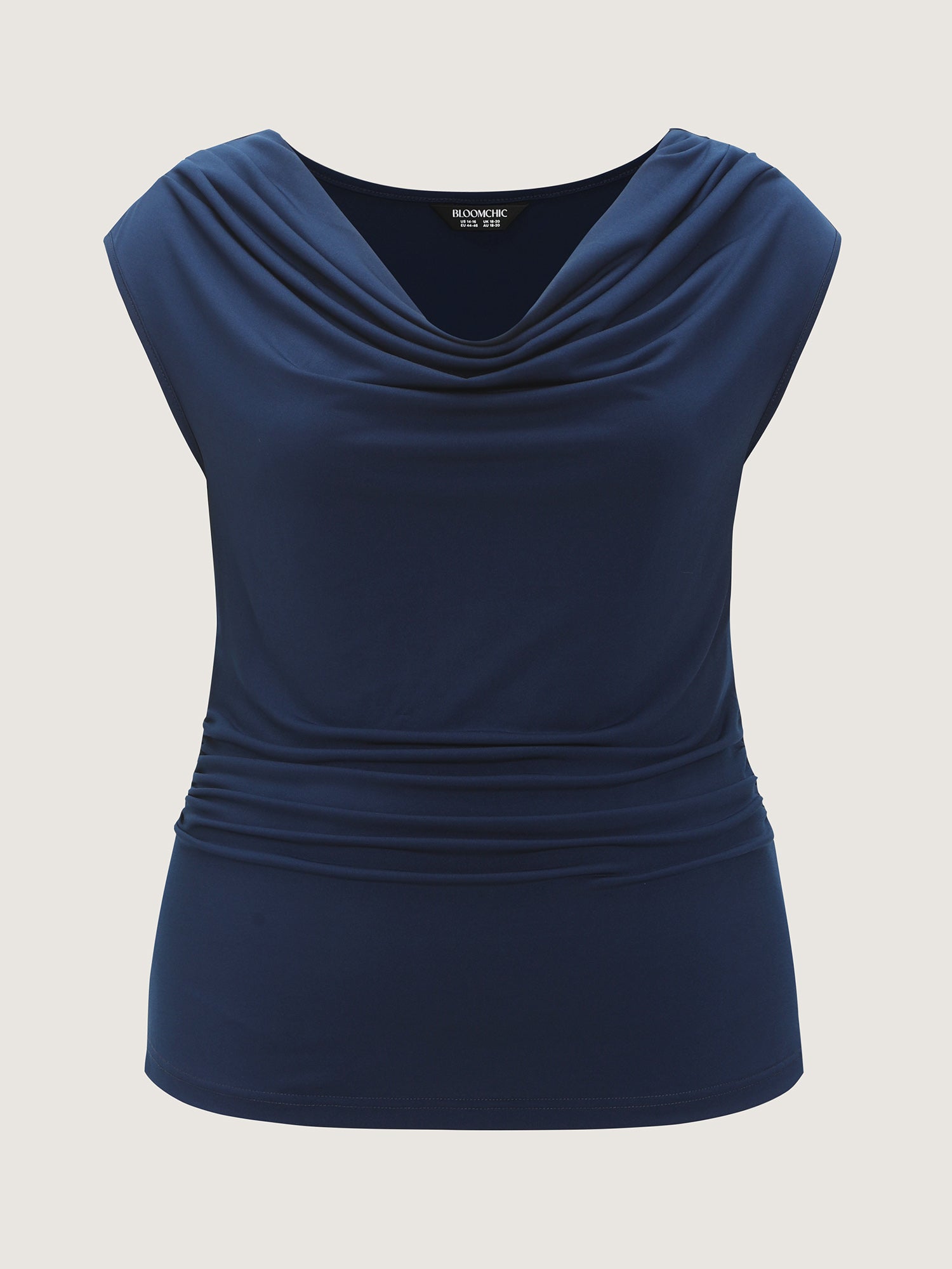 Stretchy Cowl Neckline Knit Top