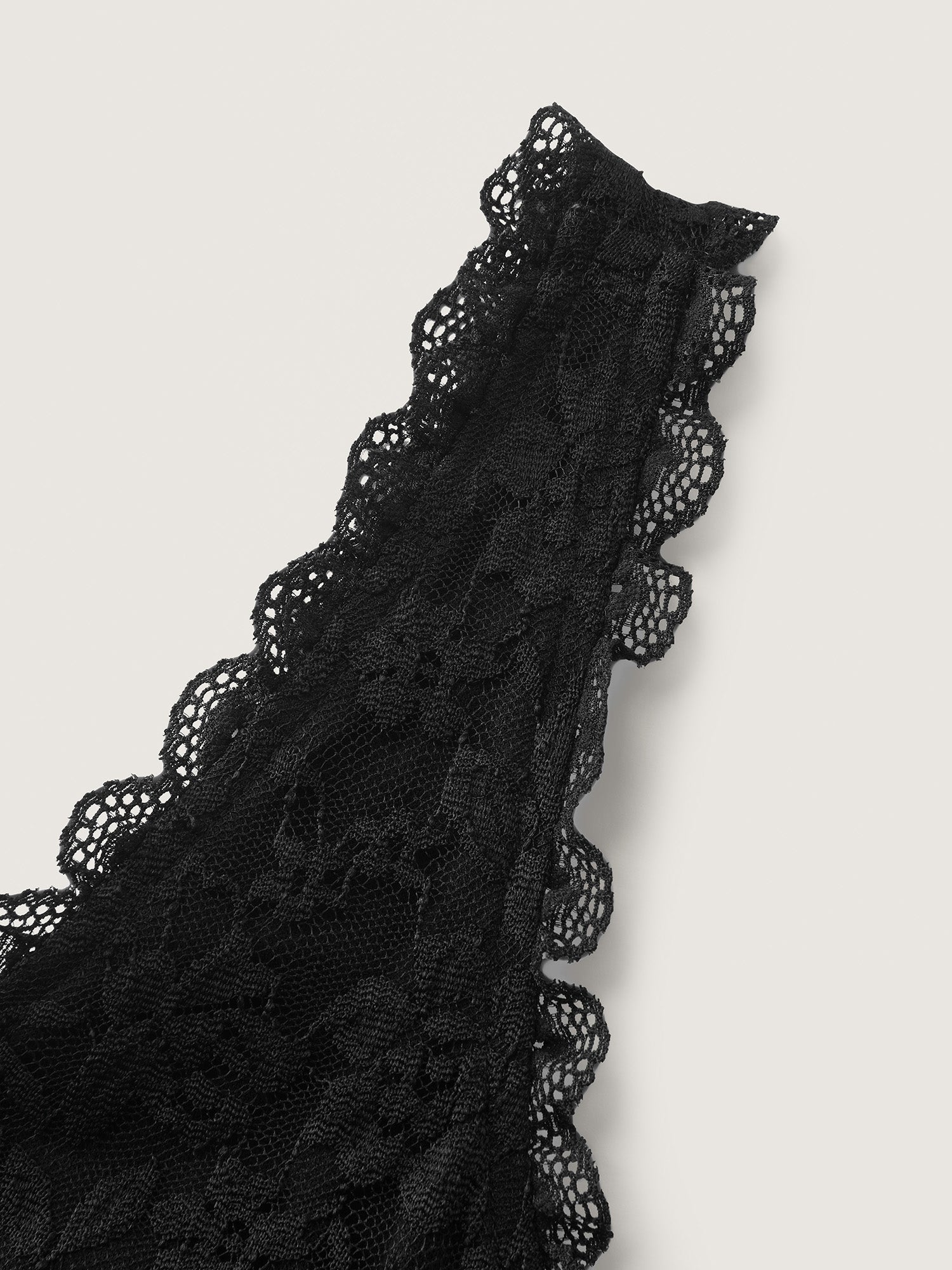 Lace Trim Semi-Sheer Waist Nightgown