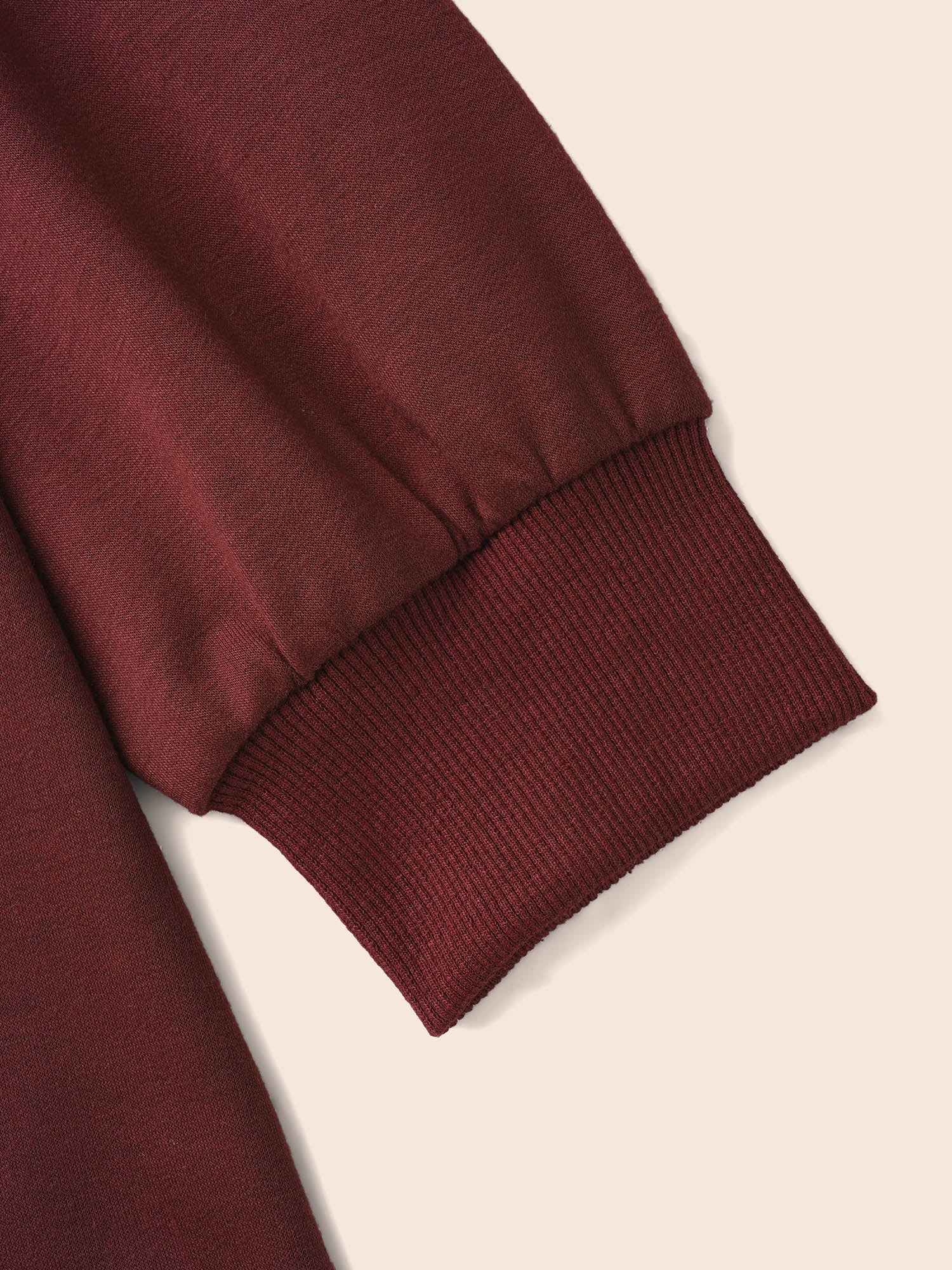 Polo Neck Contrast Patchwork Sweatshirt