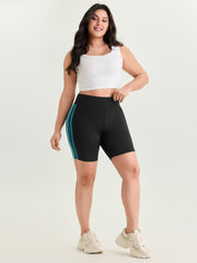 Stretchy Color Contrast Cropped Leggings