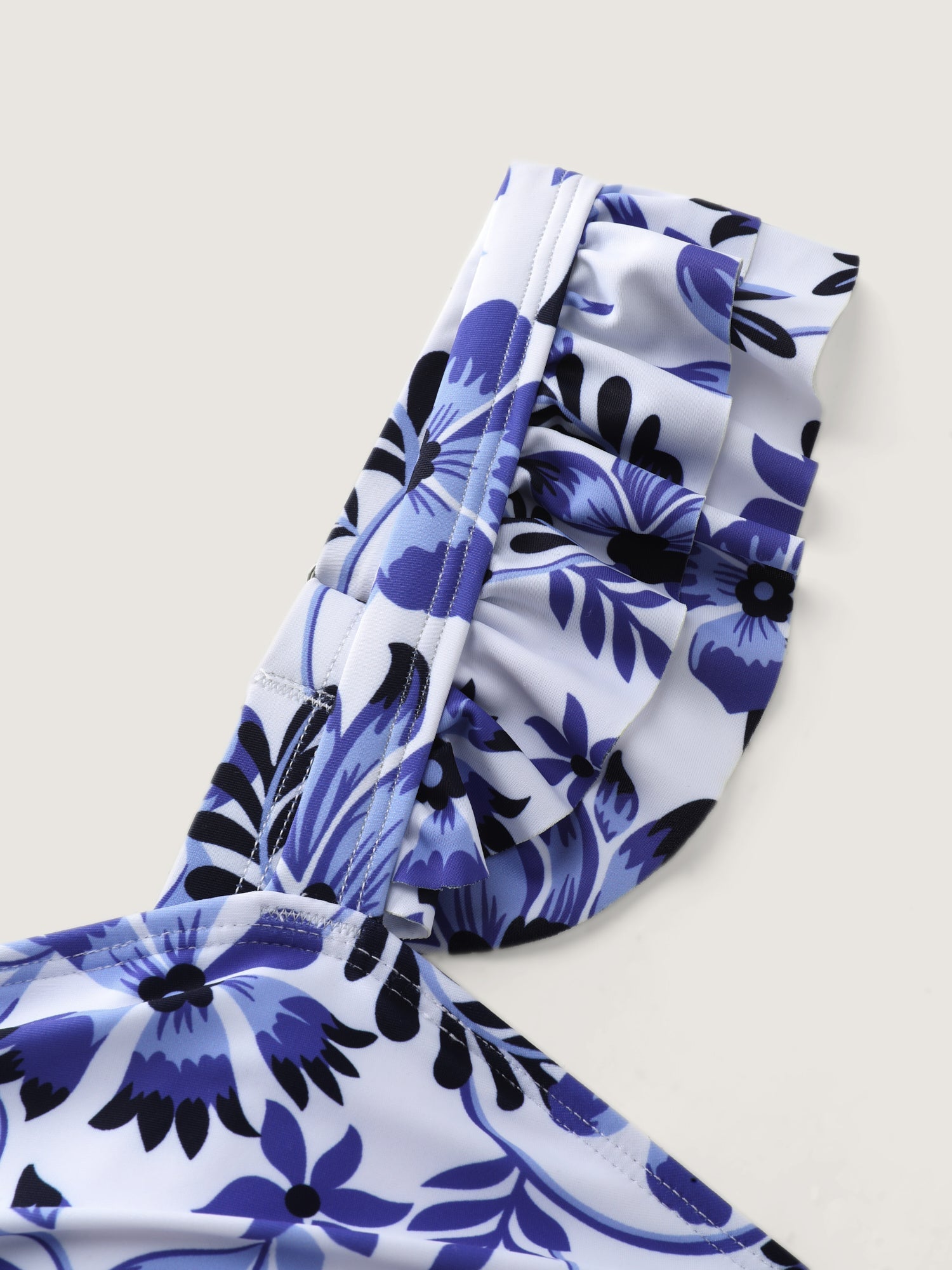 Anti-Float Tie Ruffled Pockets Swim Dress