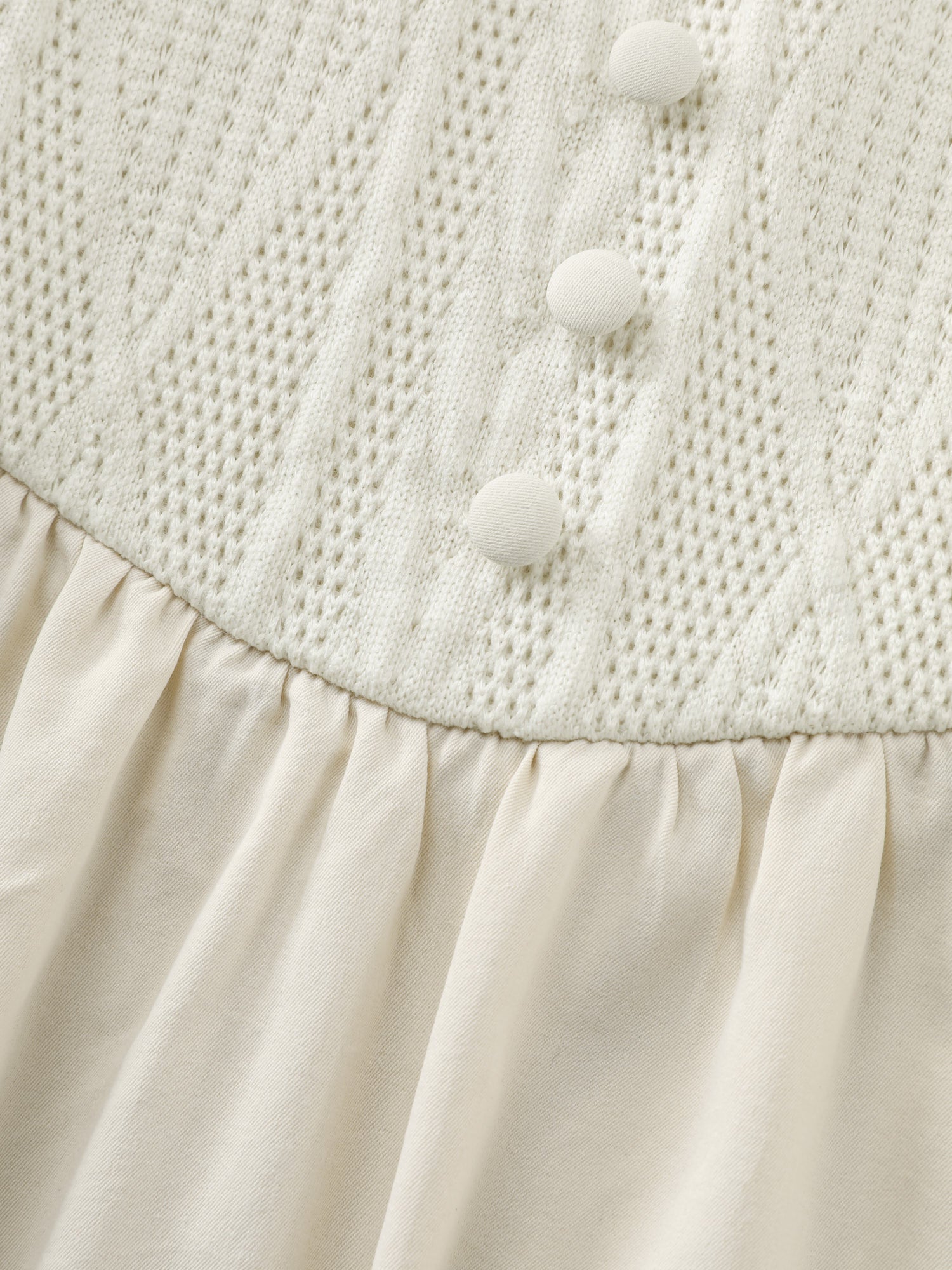 Textured Button Detail Flowy Midi Dress
