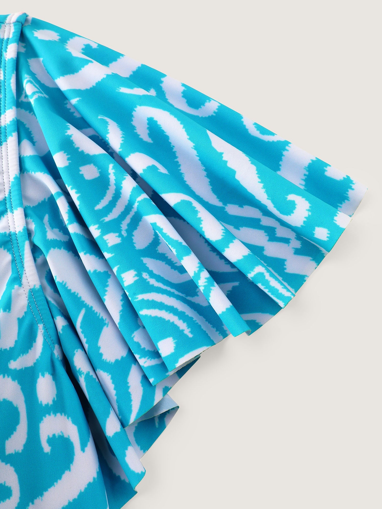 Floral Print Ruched Bodice Swim Top