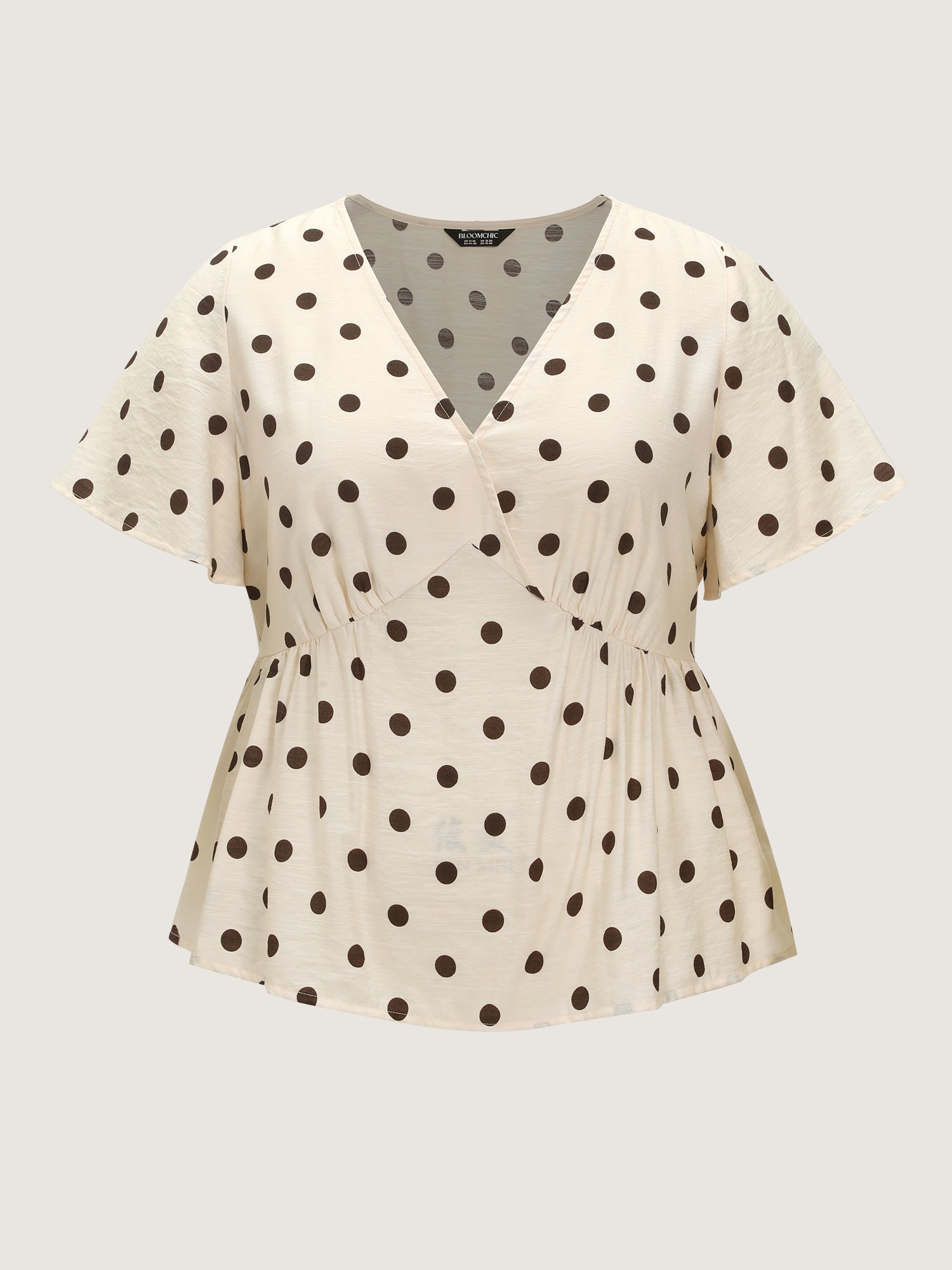 Supersoft Polka Dots V-Neck Blouse