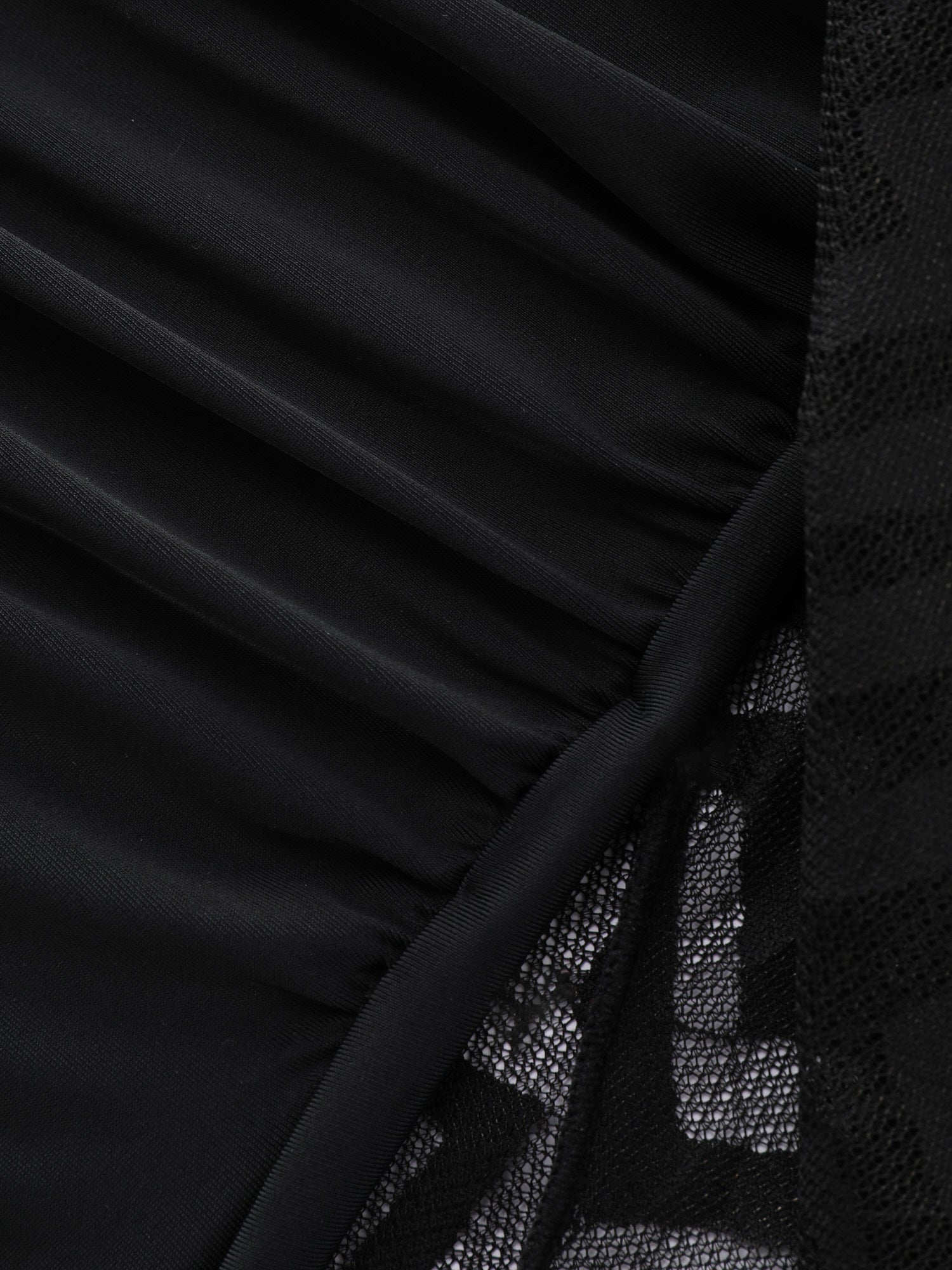 Lace Textured Mesh Swim Dress
