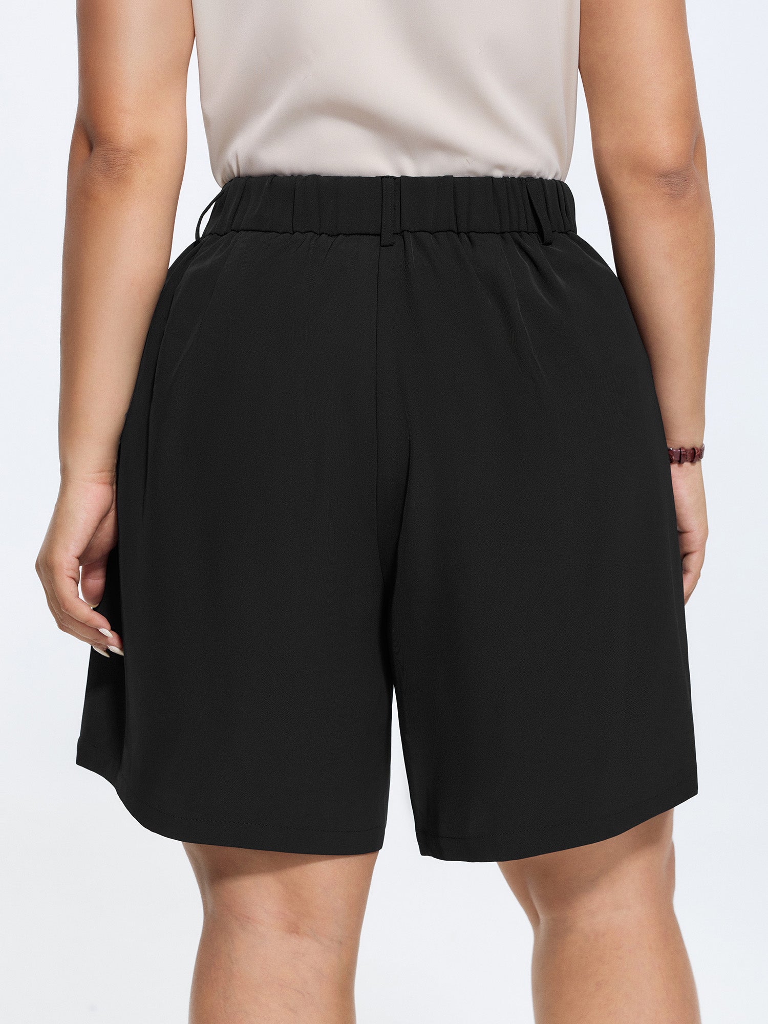 Pull-On Straight-Leg Shorts