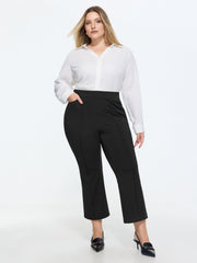 Stretchy Curvy-Fit Plain Pants