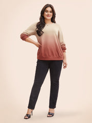 Gradient Dyeing Round Neck Sweatshirt