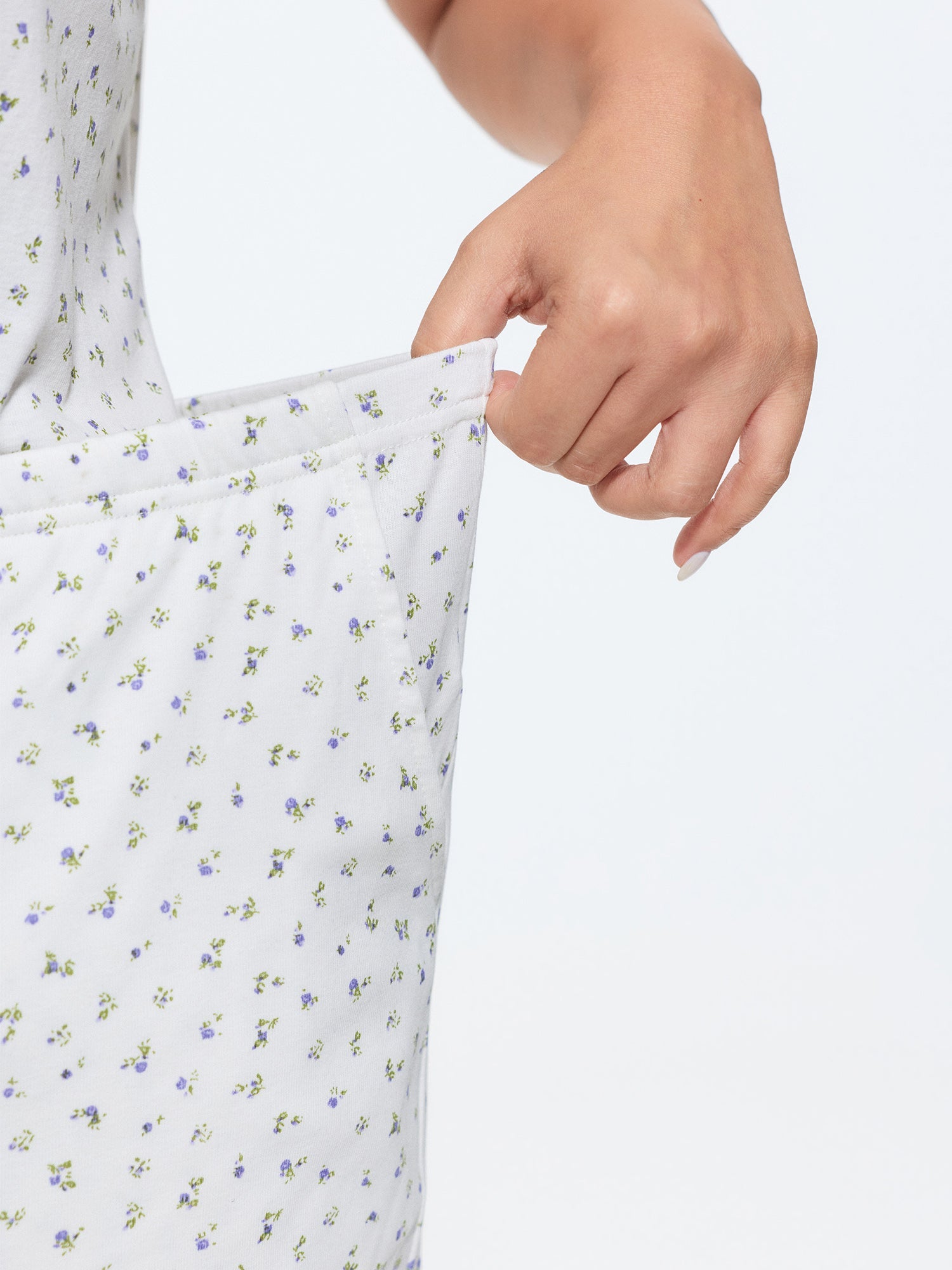 Supersoft Floral Print V-Neck Pajama Set