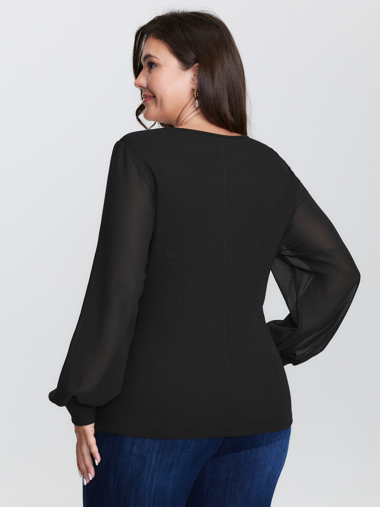 Sweetheart Neckline Cinched Waist Blouse