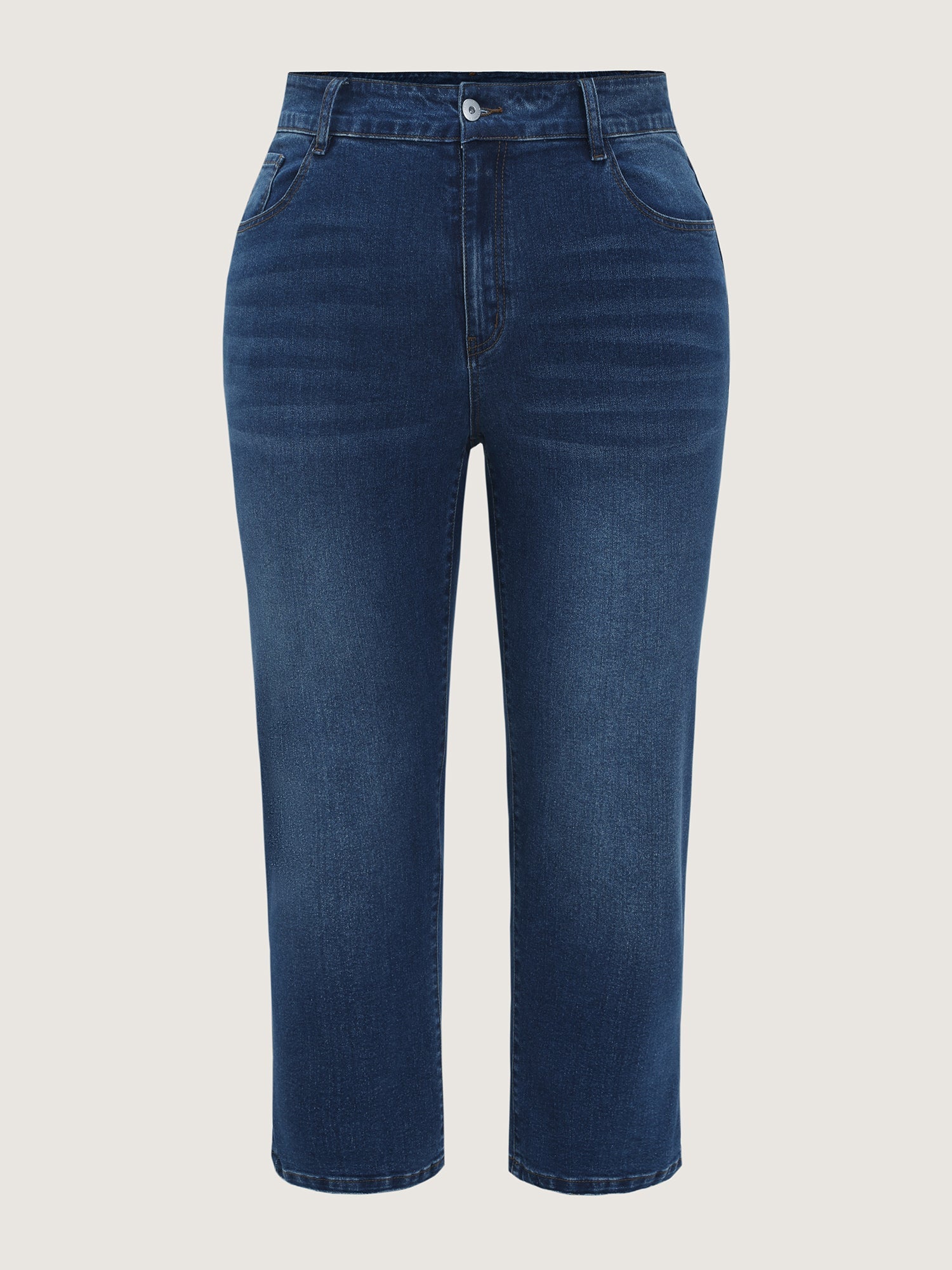 Stretchy High-Rise Cropped Jeans