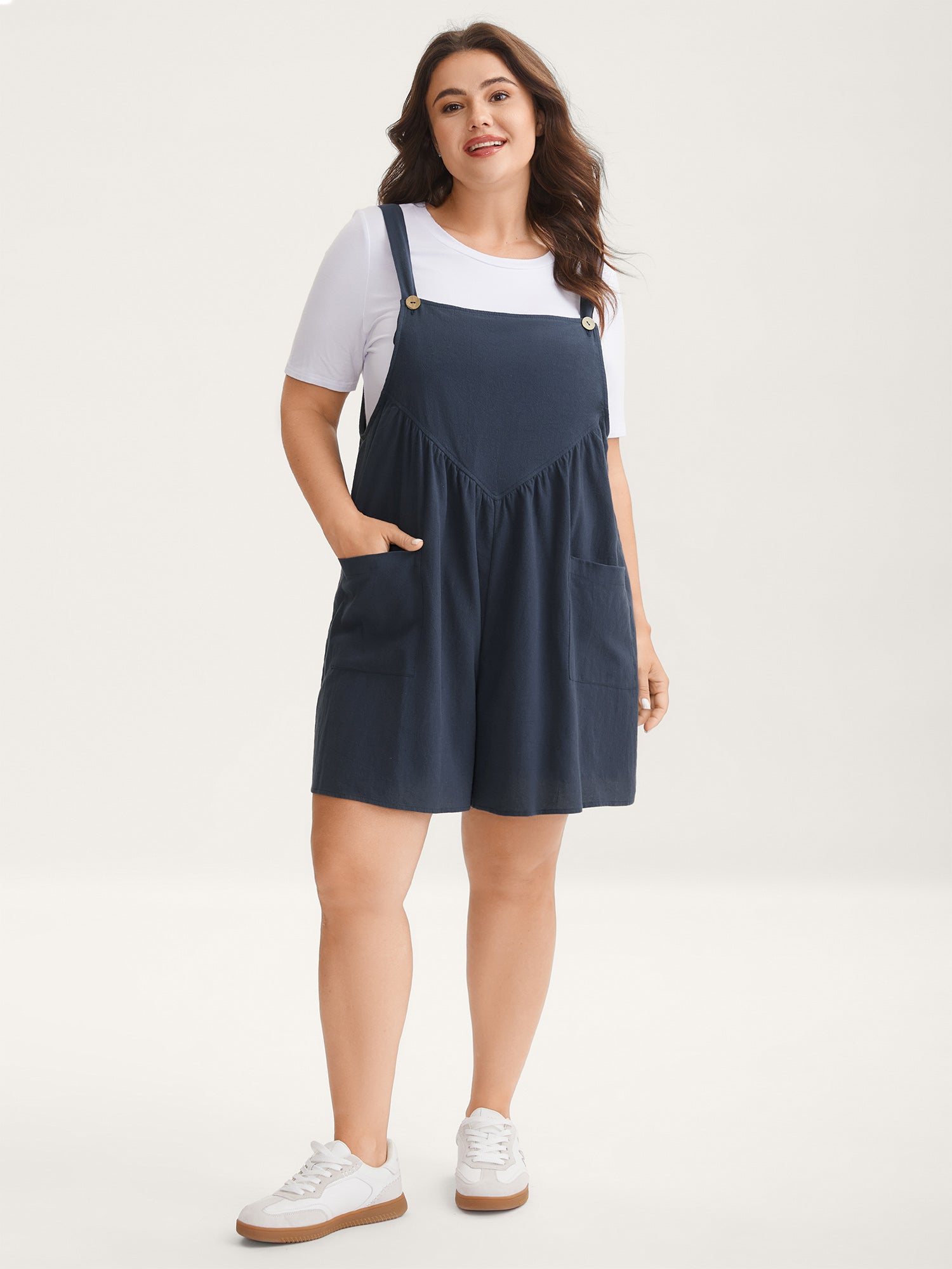 Pure Cotton Adjustable Straps Sleek Romper