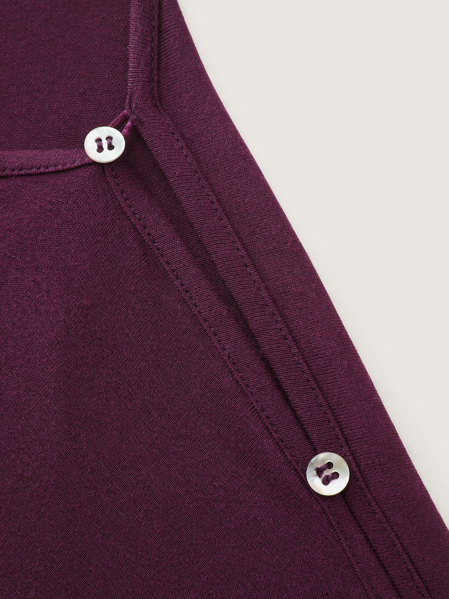 Supersoft Stretchy Button Off-Shoulder Plain T-Shirt