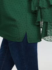 Chiffon Jacquard Layered Sleeve Blouse