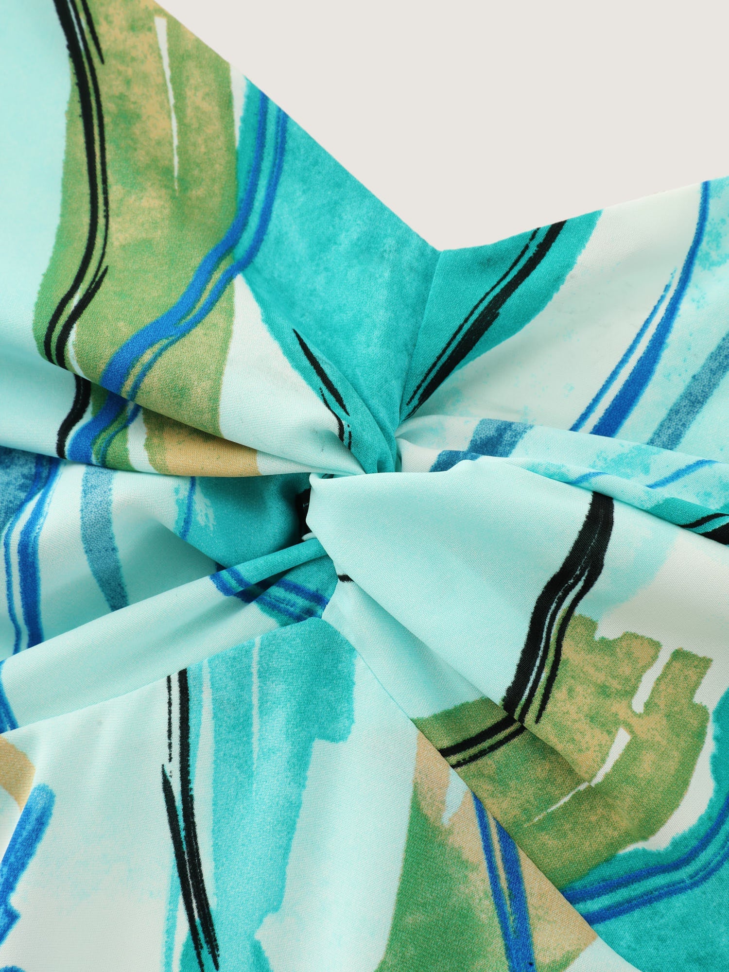 Geometric Print Cut-Out Back Maxi Dress