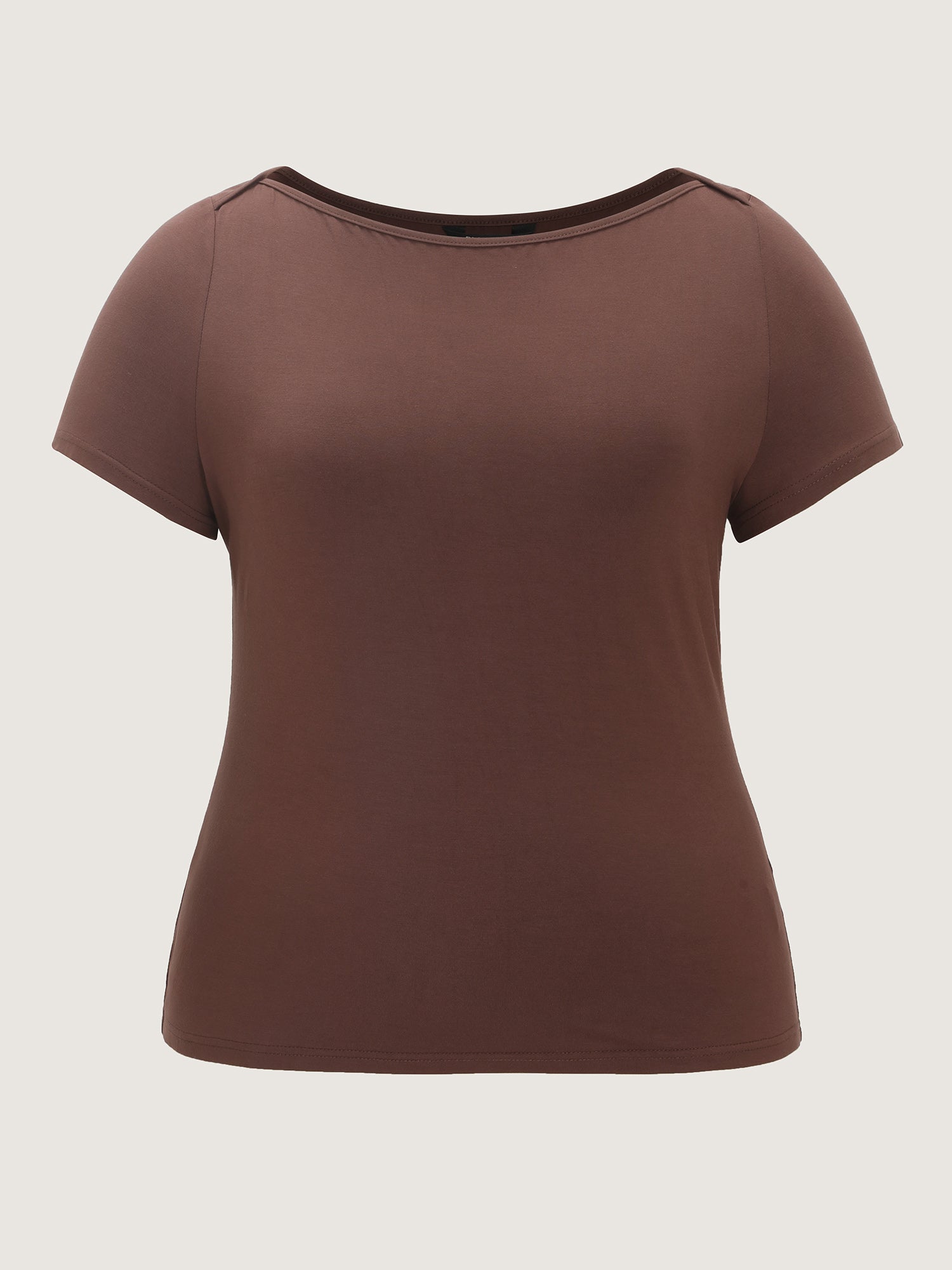 Supersoft Boat Neckline Fitted T-Shirt