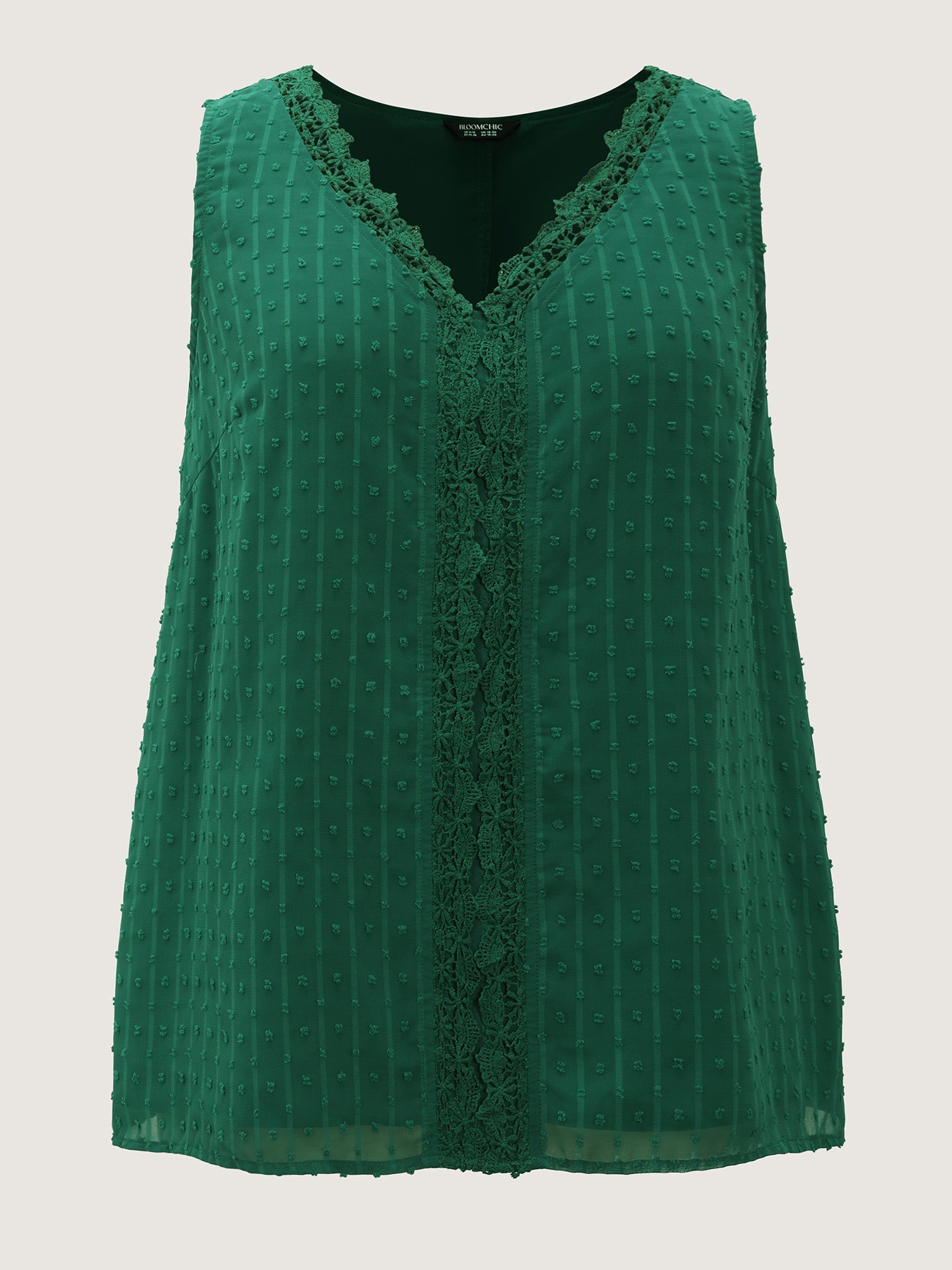 Textured Lace V-Neck Tank Top
