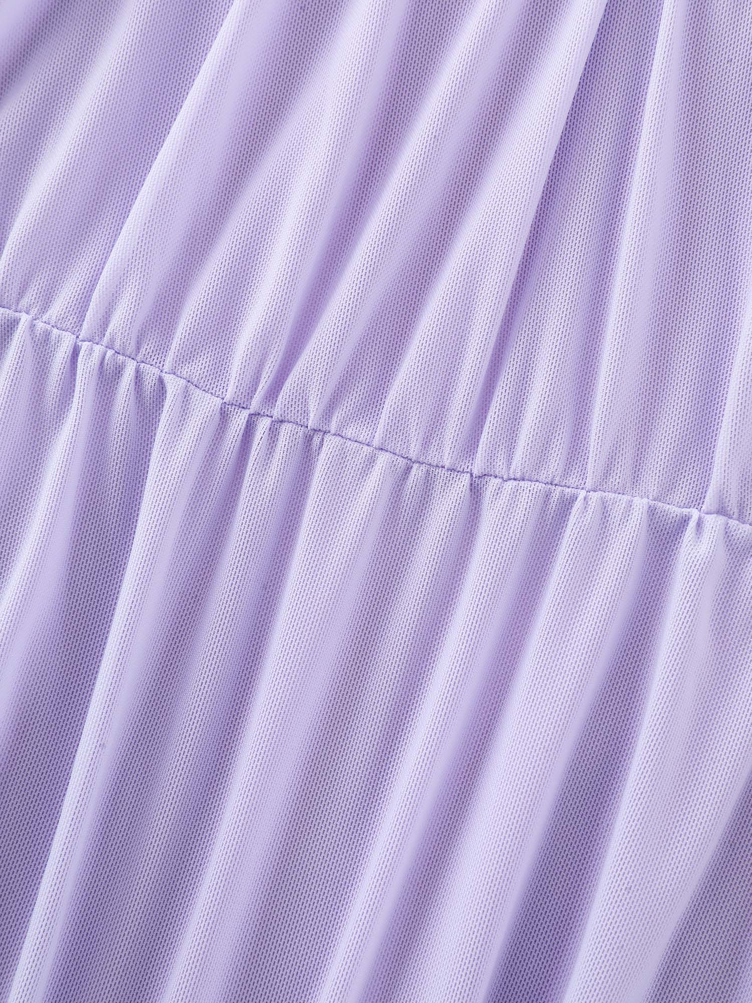 Sheer Mesh Overlap Waist Swim Skirt