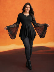 Cross Front Bell Sleeve Top